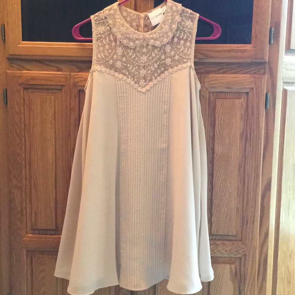 Asos nude lace dress